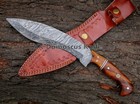 Full Tang Damascus Fixed Blade Kukri Knife Tactical Outdoor Survival