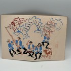 4 Vintage 70   s  Japan Postcards Handmade Folk Art