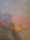     Authentic Japanese Paper Folding Fan Sensu Pink Sakura Usagi Rabbit