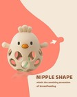 2-in-1 Baby Teething Rattle Toy  Sensory Grasping Teether For Infants 3-12 Mo   