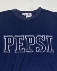 Vintage Pepsi Sweater Large Blue Fleece Pullover Crew Neck 90s Oversized