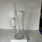 Vintage Tiffany  co Martini Cocktail Water Pitcher Stirrer Sleek  Glass 11 5 