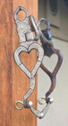 Vintage J j  Co Western Horse Bit Sterling Silver Overlay Heart Shanks Cricket