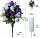 Artificial Cemetery Flowers For Grave Decorations  Memorial Roses Bouquet With