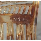 Vintage France Faux Tortoise Shell Hair Comb Arched Lattice Side Slide Art Deco