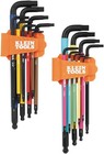 Hex Key Wrench Set  Color Coded  Sae And Metric  Heat-treated  L-style  Long    