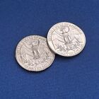 Double Sided Quarter Dollar  tails  Coin Magic Tricks Close Up Magic Props Funny
