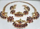 Antique 14k Malaya Garnet Necklace bracelet 68 5 Cts 84 7gr appraisal 13 880 usd
