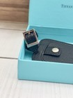 Tiffany   Co  Luggage Tag In Black Leather 