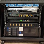 Hhsoet 1u Rack Mount Surge Protection  8 Outlet Pdu Power Strip  Metal Mountable