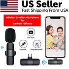 Lavalier Microphone Wireless Audio Video Recording Mini Mic For Android iphone