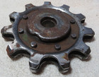 Vintage Industrial Machine Age Steel Riveted Gear cog Steampunk Art Lamp Part