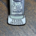 Vintage Texas Jaycees Black Hat Sombrero Negro Tequila Lapel Hat Pin