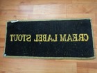 Rare Vintage Cream Label Stout - Pub Bar Beer Towel Breweriana