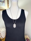 Tree Of Life Locket Necklace Silver Tone Botanical Pendant 24    Chain Boho