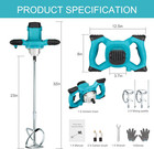 Electric Handheld Cement Mixer  Portable Mortar Mixer  2600w  With 6 Speed paint
