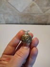 Vintage Tiny 1  Art Glass Perfume Bottle Ornate Drape Pattern Small Mini