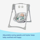 Graco Slim Spaces Compact Baby Swing  Space Saving Portable Bay Swing - New
