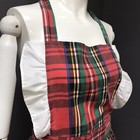 Vintage Plaid Full Bib Apron One Size Fits All Tartan 34 In L Made In Usa