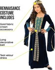 Girls Medieval Renaissance Princess Costume Kids Fairy Tale Queen Dress Robe