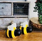     new Farmhouse Ceramic Bumblebee Salt   Pepper Shaker Set    