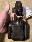 Vintage African Tribal Masai Female Bust  Ebony Wood Sculpture   Kenya