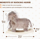Plush Rocking Horse  Mammoth Rocker  Stuffed Rocker Toy For Child 1-3 Year