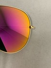 Ray-ban Aviator Sunglasses Rb3025 58m Gold Frame   Pink Yellow Flash Lens 112 1q