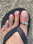 Stainless Steel Mens womens   6mm Big Toe Ring  Sizes 14-25