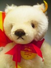 Vintage Steiff Plush Original White Jointed Teddy Bar Bear  0203 26 Size 9    Tall