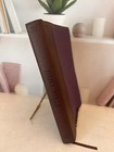 Kjv Holy Bible  Thinline Large Print  Purple And Brown Faux Leather W ribbon   
