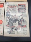 Rare Old Vintage Gilbert Toy Erector Building Set Print Ad Antique Original Lot