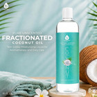 Pure Unscented Fractionated Coconut Oil - 16 Oz Multipurpose Oil For Skin  Hair 