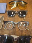 4 Vintage Industrial Safety Glasses Lot  Baush   Lomb Pl Apex Uvex In Box Rare