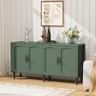63  Sideboard Buffet Cabinet With Storage  Mid Century Modern Credenza Storage