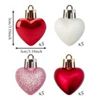 Mini Valentines Day Christmas Tree Ornaments 1 18 Inch 01-red Pink White