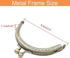 Piutouyar 10 Pcs Metal Purse Frame  Vintage Bronze Bag Kiss Clasp Lock  Retro St