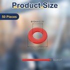 50pcs Nylon Flat Washers 10mm Id 20mm Od 2mm Thick Red