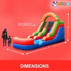 Commercial Inflatable Water Slide Bounce House Combo Rainbow Castle Moonwalk
