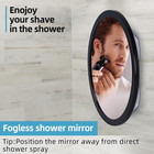 Fogless Shower Mirror For Shaving And Makeup With 3 Removable Powerful Suction