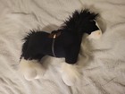 Disney Store 15  Brave Angus Merida s Black   White Horse Plush Stuffed Animal