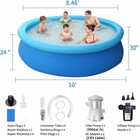 Inflatable Swimming Pool Above Ground With Electric Air Pump   Filter Pump