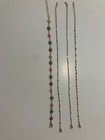 Bohemian Style Enamel Stainless Steel Ankle Bracelets For Women Set Of 4