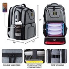 519 Fitness Meal Prep Backpack insulated Cooler Lunch Backpack With Computer    