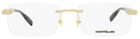 Montblanc Rimless Eyeglasses Mb0055o 006 Gold havana 59mm 0055