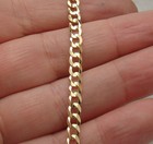 4 7mm Curb Cuban Link Ankle Bracelet Anklet Real Solid 10k Yellow Gold All Sizes