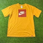Nike Acg Dr7755-727 Hike Box Logo T Shirt Gold Mens Medium Loose Fit
