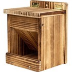 Wooden Bird Feeder Automatic Seed Dispenser Outdoor Backyard Garden Gift New