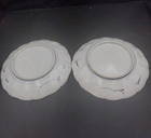 Pair Of Antique Japanese Imari Scalloped Plates Meiji Period Goldfish Floral