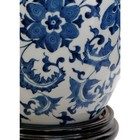 Oriental Furniture 11  Floral Blue   White Porcelain Vase Jar